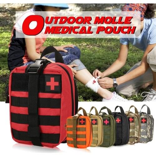 Outdoor MOLLE Medical Pouch First Aid Kit Utility Bag Emergency Survival First Responder Medic Bag