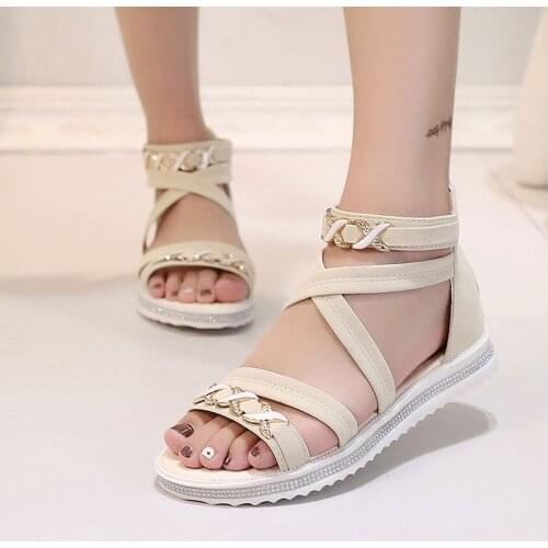 Shoes Woman 2020 Summer Women Sexy Sandals Pumps Peep Toe Cross-tied Punk Black Zapatos Mujer Ladies Shoes Mujer