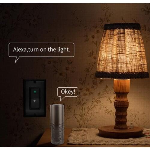 2Colors Smart Switch Panel 1 Gang Ewelink Smart Wall Light Luminous Touch Switch US Standard work with Alexa Google Home IFTTT