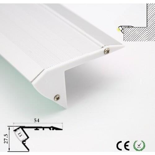High quality aluminum led channels recessed stair lights in LED lamp stair lighting fixtures indoor used customized length ok