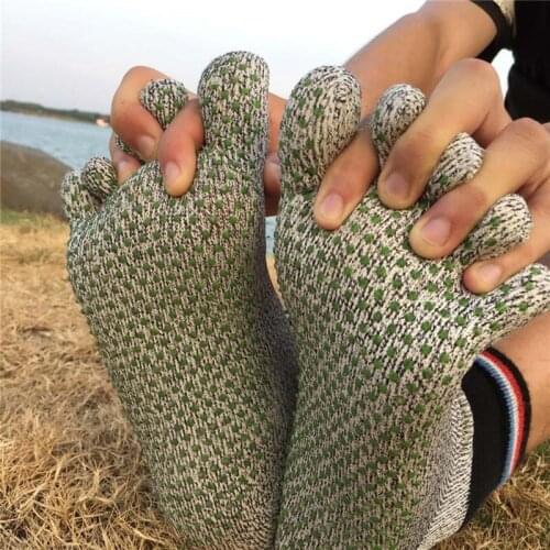 High Quality Comfortable 5 Toe Cut Resistant Socks Non Slip Yoga Stockings Hiking Running Climbing Arefoot Socks Sportswear