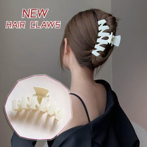 1PC Headwear for Women Barrette Girl Hair Accessories Elegant Hair Claws Frosted Hairpins Korean Hair Claw Large Size Crab Clips