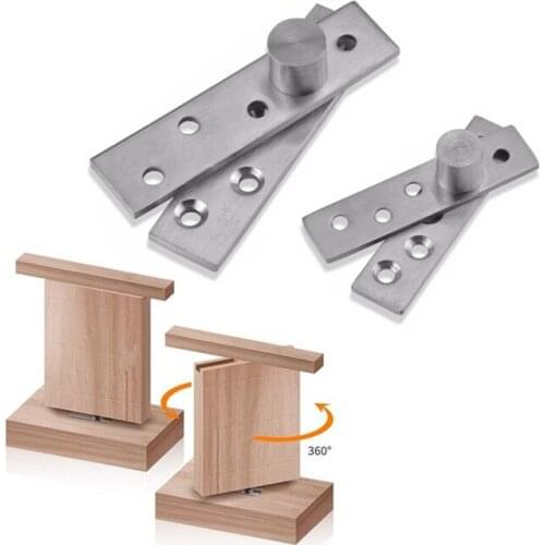 10sets High-quality Core Shift Closet Pivot Hinge Up Down Conceal Furniture Rotating Stainless Steel Hardware Door 360 Degree