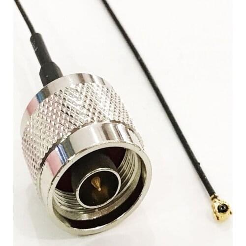 10pcs Black IPX / u.fl to N Male Plug Connector Adapter RF Pigtail Cable 1.13mm 10/15/20/30/50cm