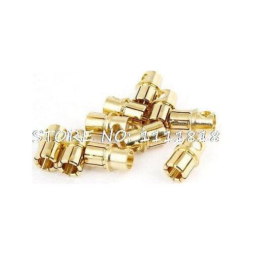 10 Pcs RC Model Li-Po Battery Male Banana Bullet Connector Plug 8mm