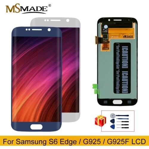 100% Original For Samsung Galaxy S6 Edge Display G925 G925F LCD Display Touch Screen Digitizer Replacement Parts SM-G925F LCD