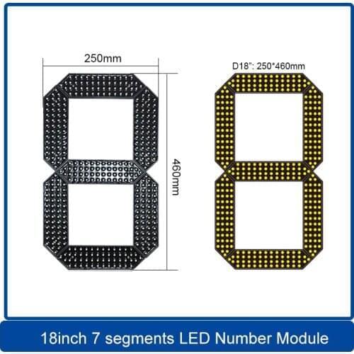 18 Inches 7-Segment of the Number Module,LED Clock Screen / Oil price screen / Scoreboard,Outdoor highlight screen
