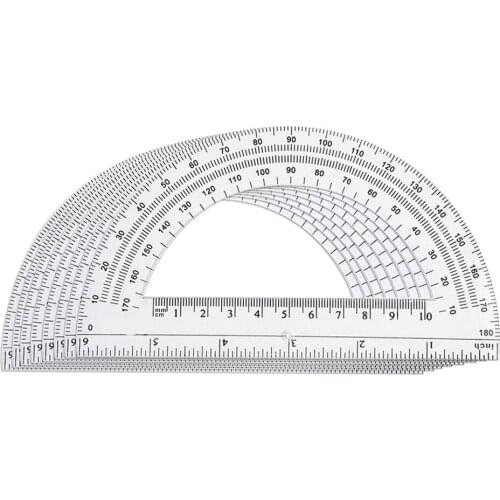 30 Pieces Plastic Protractors 180 Degree Protractor, 6 Inches, Clear