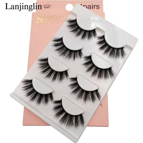 4 Pairs Soft 3D Mink Lashes Natural Long False Eyelashes Dramatic Volume Fake Lashes Makeup Extension Tool Faux Cils maquiagem