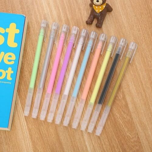 40 pcs/lot Candy Color Highlighter Cute 10 colors Fluorescent Pastel Pen Art Drawing Marker pens Stationery gift