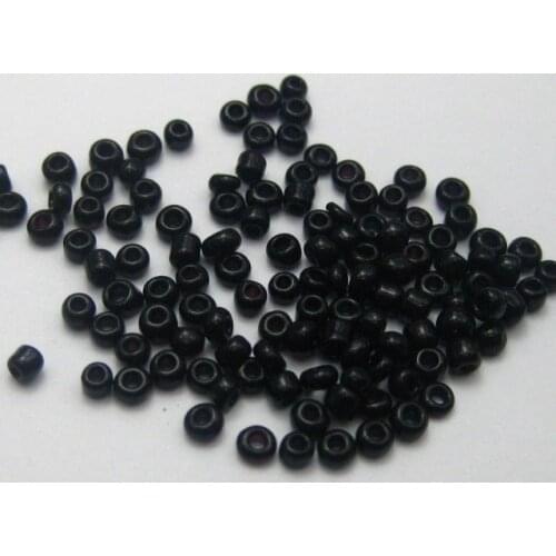 5000 Opaque Glass Seed Beads 2mm (10/0) Black + Storage Box