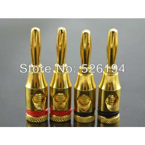 8 pcs High Performance Gold Plated Banana Connector Banana Adapter Hi End Plugs