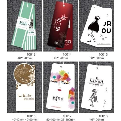 Free shipping free customized paper hang tag/clothing swing tag labels/garment bag printed tags brand care labels logo JYSJ103