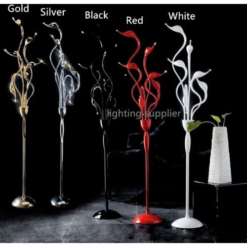 Free shipping swan LED floor lamps ,6 heads Dia 450mm* H 1650mm , living room,bedroom floor lamps