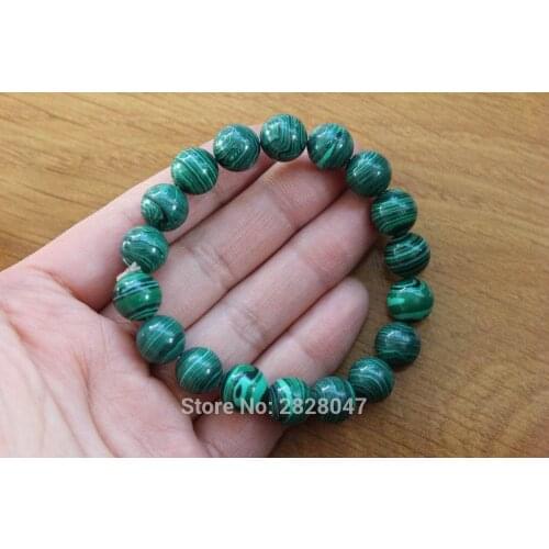 BR389 Tibetan Jewelry Malachite Beaded Women Bracelet 10mm Round Beads Adjustable Bracelet Girls Bracelets