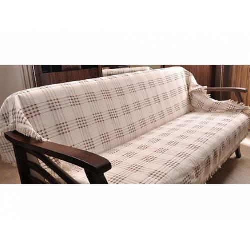 Coffee Buldan Handwork Linen Sofa Bed Seat Sofa Cover Slip-Resistant Turkish work