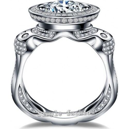 Choucong Majestic Sensation Men ring 3ct 5A Zircon Cz 925 Sterling silver Engagement Wedding Band Ring for Men