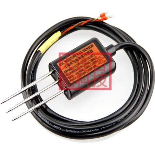 Soil electric conductivity sensor 0-2V 4-20mA RS485 soil moisture soil temperature humidity soil EC sensor two three in one