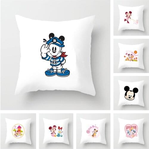 Disney Mickey Minnie Cartoons Decorative pillowcase lovely Printed pillowcase Home sofa room Childrens decorative pillowcase