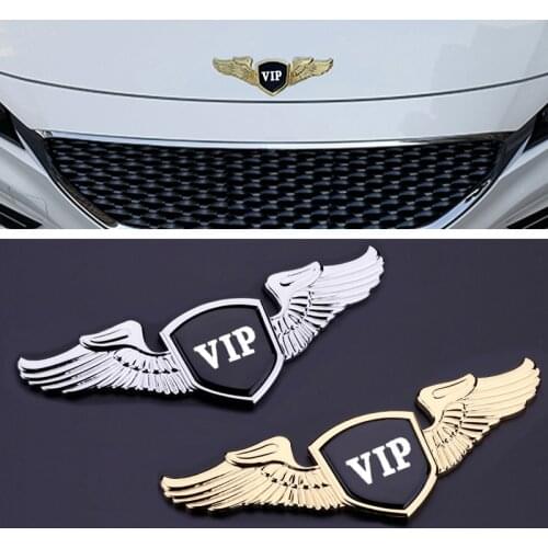 VIP Badge Car Refitting for Toyota Lexus Benz Honda Nissan Seat Mazda Suzuki Acura Chrome Alloy Front Bonnet Hood Emblem