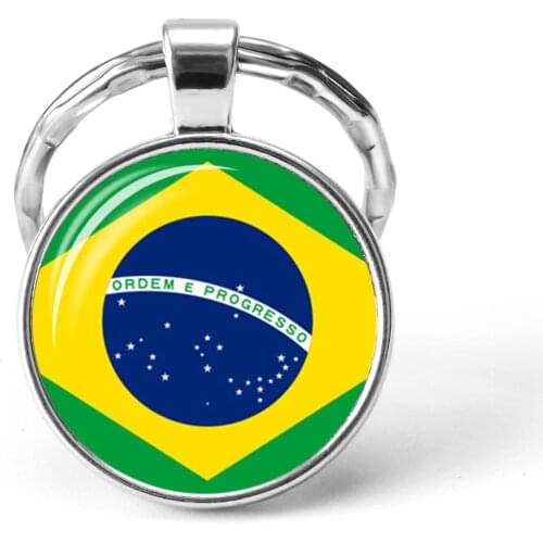 South America Countries Flag Key Chain Brazil Chile Argentina Peru Colombia Flag Metal Keychain Tourist Countries Souvenir Gifts