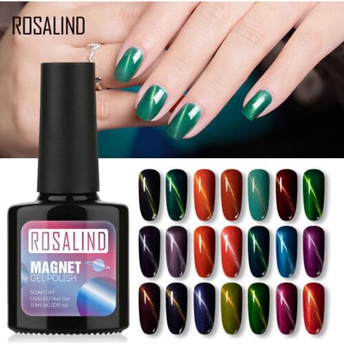 ROSALIND Cat Eye Gel Polish Magnet Set Semi-permanent Glitter Varnish Hybrid Soak Off UV Gel For Nail Art Design Nail Polish