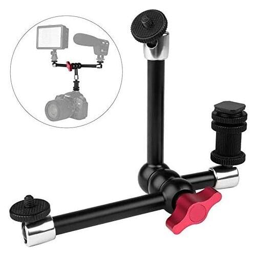 Camera Arm. Adjustable Friction Power 3 Arms Articulating Magic Arm Tripod. Compatible with DSLR Camera Rig, LED Video Lights, F