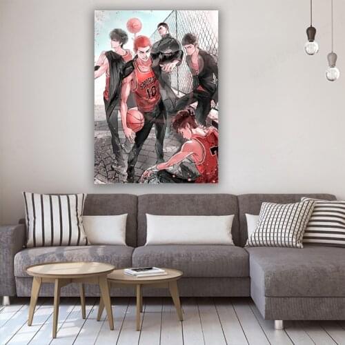 Canvas HD Prints Painting Slam Dunk Anime Wall Art Poster Modern Home Decor Sakuragi Hanamichi Pictures For Living Room
