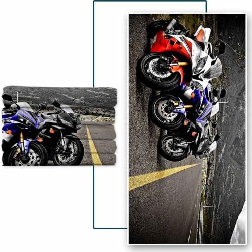 Microfine Square Double-Sided Velvet Motorcycle Digital Printing BeachTowel Shawl