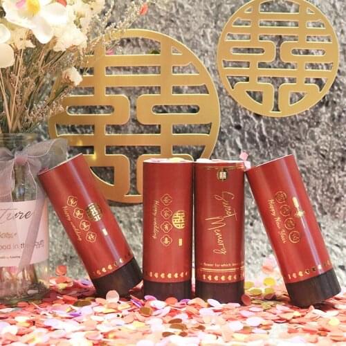 Holding Small Fireworks Paper Foil Confetti Salute Holding Pusher Tube Birthday Wedding Party Decor Party Atmosphere Supplies