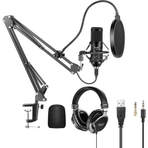 Neewer NW-8000 USB Microphone Kit, 192kHz/24-Bit Supercardioid Condenser Mic with Pop Filter for Singing,Podcast, Live Streaming