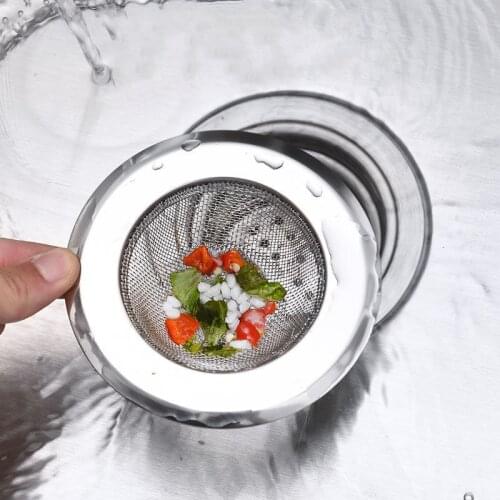 Stainless Steel Sink Strainer Bathtub Hair Catcher Stopper Shower Drain Hole Filter Mesh Trap Kitchen Metal Sink Strainer
