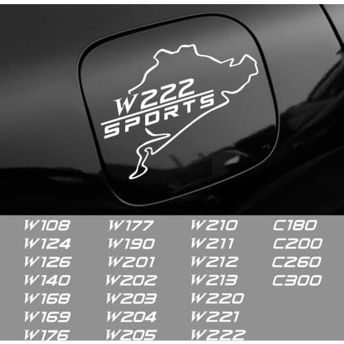 Creative Car Fuel Tank Cap Decoration Vinyl Sticker Decal For Mercedes-Benz Exclusive AMG W108 W124 W168 W190 W201 W220 C260 etc