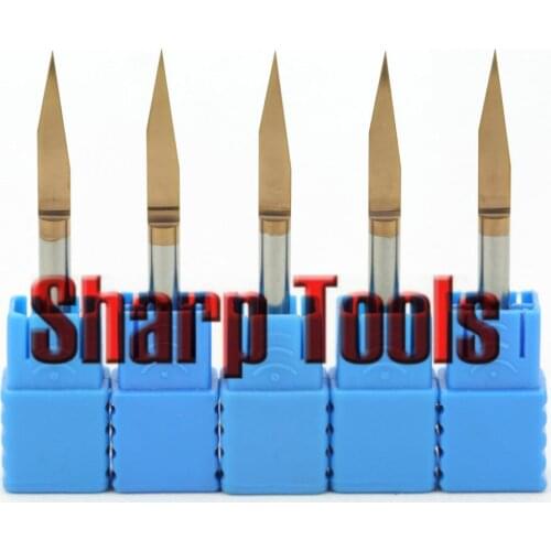 Coated PCB CNC Engraving Router Bits Wood Milling Tools V Carving Carbide Cutters End Mill Set 4*20 Angle 0.07mm Best Precision