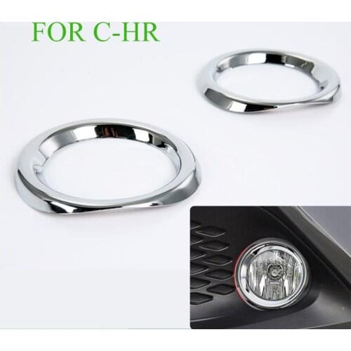FIT For C-HR CHR 2017 2018 ABS Chromium Styling Car Front Rear Fog Light Lamp Cover Trim Reflector Garnish Shade Frame
