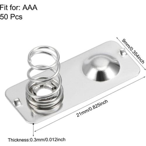 AAA Battery Negative to Positive Conversion Spring Contact Plate 21mmx9mm