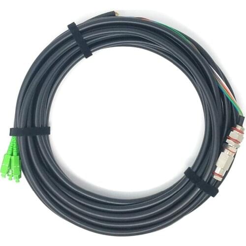 SC/APC (6 Strand) Singlemode (9/125) Fiber Optic Waterproof Armored Splice Pigtail