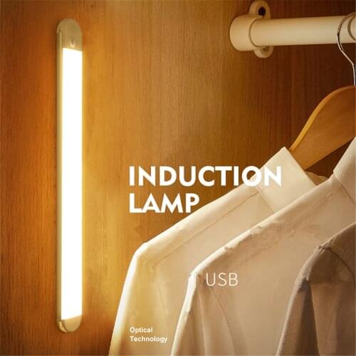 LED Closet Light Motion Sensor Lights Under Cabinet Lighting Indoor USB Rechargeable Dimmable Smart lamp Wireless Stick on Anywh