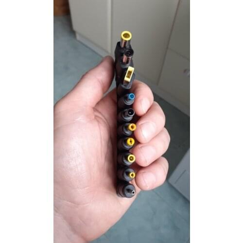 10Pcs/set Universal for Notebook Laptop DC Power Charger Supply Adapter Tips Connector Jack to Plug Charging Hot