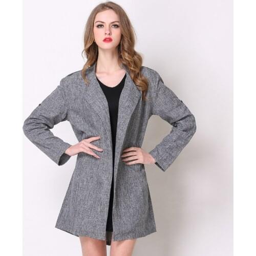 Coat Plus for Size Women Clothes 2020 Long Windbreaker Spring Autumn Trench Coats Casual Abrigo Mujer JR0162