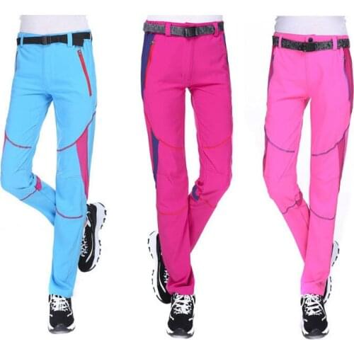 Outdoor Women Summer Spring Hiking Quick-Dry Pants Waterproof Thin Breathable Slim Trousers Climbing Fishing Sports Trousers