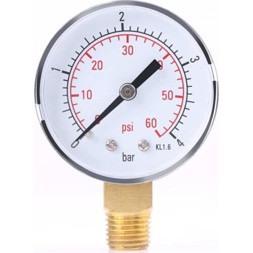 Vacuum Gauge 1PC Mini Pressure Gauge For Fuel Air Oil Or Water 0 to 4bar / 0 to 60psi NPT Vacuometro Digital