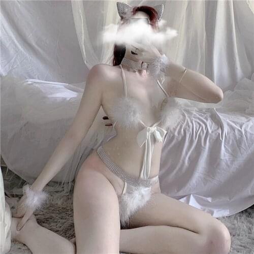 2020 Fashion bra Lingerie Sexy Bra Set Sexy Exquisite Hair Band+Collar+Bracelet+1 x Sexy Lingerie Babydoll Cut-Out Sleepwear