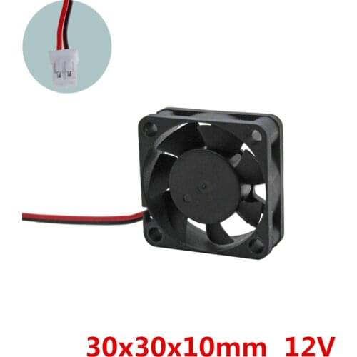 3pcs/lot 30x30x10mm 3010 mini fan DC 12V Brushless 2-Pin Cooling Fan cooler for Electronic 3D printer heat dissipation