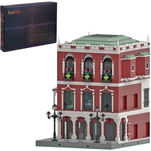 3586Pcs MOC-65384 iSea Aquarium & Dive Center Palace Venice Street View Building Block Stem Toys(Licensed Designed by Cvanhulle)