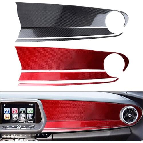 ABS Carbon Fiber Style Car Copilot Dashboard Panel Cover Trim For Chevrolet Camaro 2016 2017 2018 2019 2020 LHD