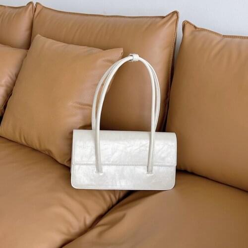Cover Designer Shoulder Bag for Women PU Leather Luxury Brand 2021 Female Korean Fashion Baguette Bag Ladies Solid Color Handbag