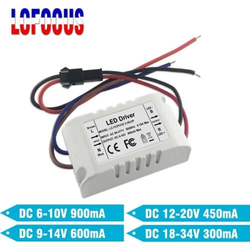 LED Driver Constant Current 6W 7W 8W 9W 10W 12W Watt Power Supply 300mA 450mA 600mA 900mA Lighting Transformers
