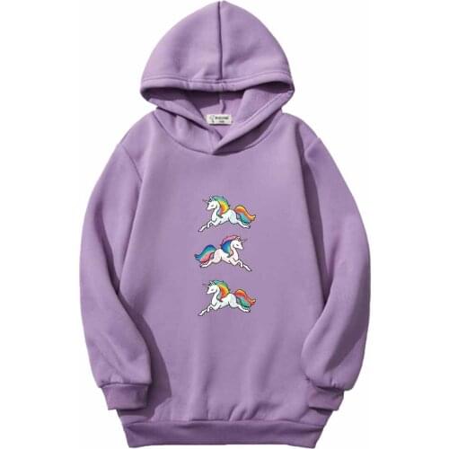 Cartoon Unicorn Cotton Hoodie Boys and Girls In The Spring and Autumn Season Leisure Long-sleeved Shirt Kids Clothing for Girls
