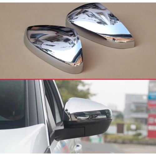 Chrome Car Styling Side Mirrors Glossy Pairs Cover Accessories for Peugeot 3008 5008 2017 -2019 Rearview Rear View Overlay
